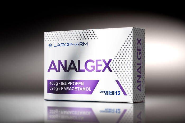 Analgex product packaging